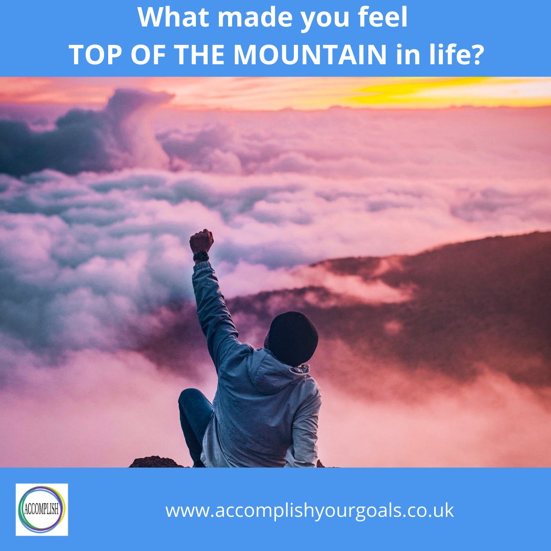 JoannaMinkina's tweet image. Do you take the time to reflect on your accomplishments?
When was the last time you gave yourself a pat on the back?
What made you feel on 'TOP OF THE MOUNTAIN' in life?

#businessreflection #constructionuk #leadership #ukmanufacturing
#executivecoaching