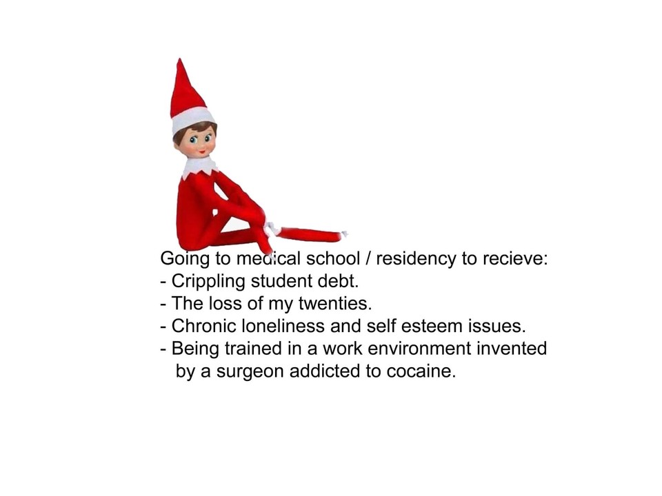 You’ve heard of elf on the shelf but have you heard of….  #LifeofaMedStudent