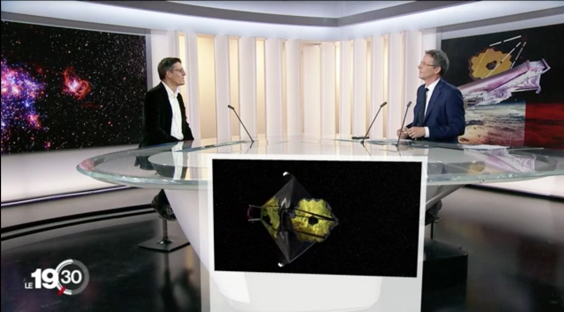 ETH_physics's tweet photo. 1/2
Three days until the scheduled launch of the @NASAWebb/@ESA_Webb space telescope.

In yesterday's @RadioTeleSuisse main evening news, @ETH_physics professor @DidierQueloz shared his excitement and expectations.

https://t.co/CNcjCwO1aI https://t.co/agNu1bBfwC