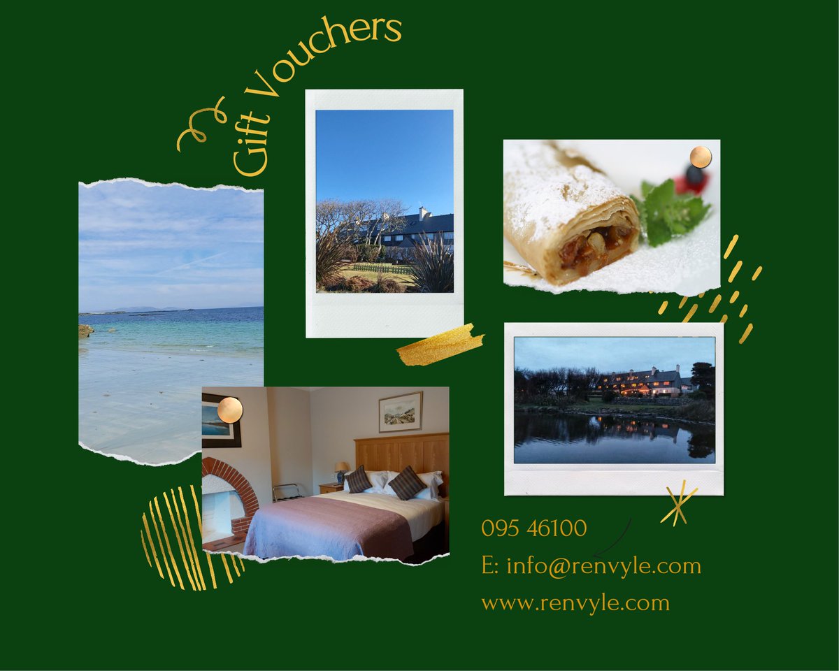 Last minute gift ideas... a voucher to make new memories with a #GiftVoucher for #RenvyleHouseHotel.  Gorgeous breaks throughout January.
Here, the only stress is on relaxation. 
095 46100 • renvyle.com