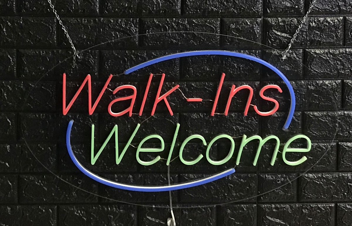 WendyLe83985314's tweet image. &quot;Walk-Ins Welcome&quot; LED Flex sign from our very own customer.

We can customize any design within 24 hours with price quote.
Check out with coupon code WENDYARTER20 save $20 off
Email: wendy@arterneon.com
Call/text: (562) 802-4141
#LEDFlex #CustomLEDFlex #Neon #Signs #LED