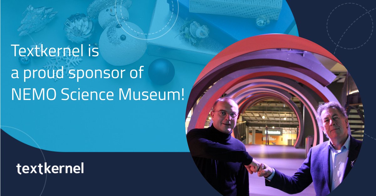 Textkernel's tweet image. #Textkernel is proud to announce that for the second consecutive year, we have chosen to give a Christmas donation to @NEMOamsterdam on behalf of our employees and customers.  

Wishing all our customers, partners and employees a great festive season and happy New Year!