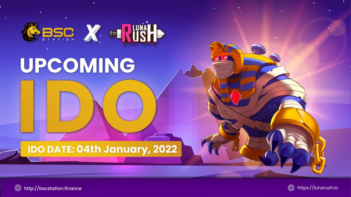 BSCS Official (@bscs_global) on Twitter photo 📢Announcement for new IDO project launch on BSCStation <a href="/LunaRush_LUS/">Luna Rush</a>
🗓 4AM-2PM, Jan 04th (UTC)
🌟Guaranteed Round: Stake min. 15K BSCS or a required amount of LP tokens at
stake.bscstation.finance/#/ido-pools
🌟Community Round: bit.ly/3E6gNbK
📌Detail: bscstation.substack.com/p/luna-rush-is… 📢Announcement for new IDO project launch on BSCStation <a href="/LunaRush_LUS/">Luna Rush</a>
🗓 4AM-2PM, Jan 04th (UTC)
🌟Guaranteed Round: Stake min. 15K BSCS or a required amount of LP tokens at
stake.bscstation.finance/#/ido-pools
🌟Community Round: bit.ly/3E6gNbK
📌Detail: bscstation.substack.com/p/luna-rush-is…