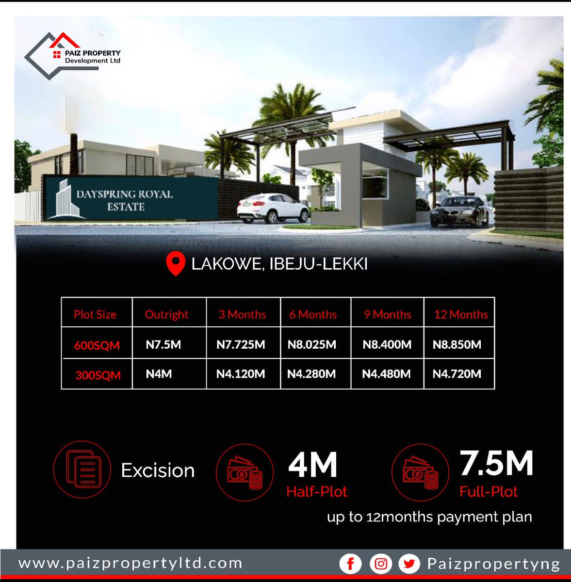 BUY YOUR PLOTS FROM OUR LATEST ESTATE.

Good titles, within govt plan and access road is 100%. 

Pls call/WhatsApp +234 703 756 9204

Olamide wizkid puma Big Wiz