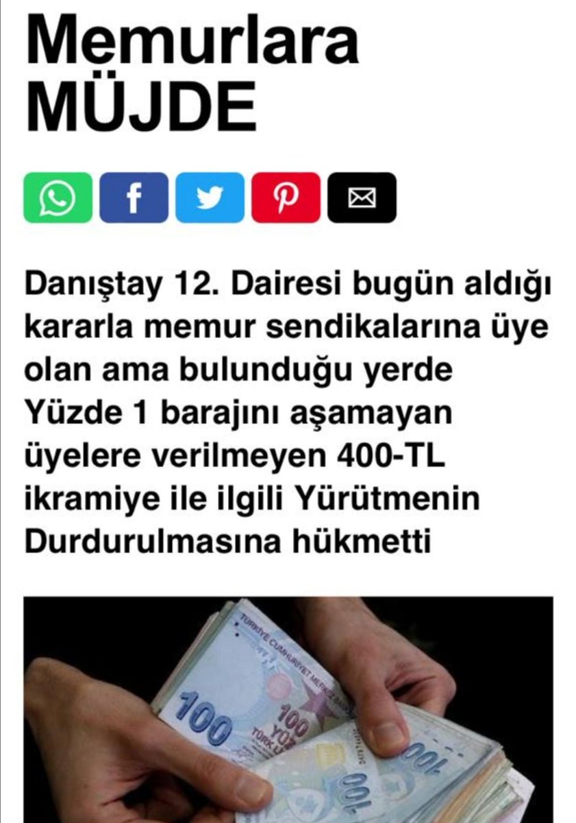 Birileri devletin memurunu üç ayda bir verilecek olan rüşvet ile kendine bağıl kılarak sendikal özgürlük ve eşitlik ilkelerine ket vurmak istedi. Fakat istedikleri olmadı. Hukuk gerekli cevabı verdi. Mevcut ikramiye artık tüm sendikalıların olacaktır.