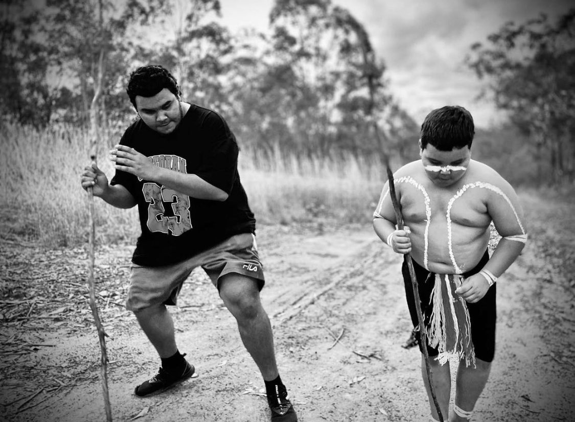 Our sons Jak &amp; JZ… our traditions and culture are everything…👣❤️✊🏽🪃