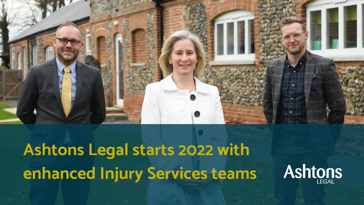AshtonsLegal's tweet photo. As one of East Anglia’s longstanding ‘go to’ firms for #PersonalInjury and #MedicalNegligence claims, we are starting 2022 with additional expertise across our teams. Read more: https://t.co/Dxj0bGT2ib

#Solicitors #Lawyers #BuryStEdmunds #Cambridge #Diss #Ipswich #Leeds #Norwich https://t.co/xDNJeDjvML