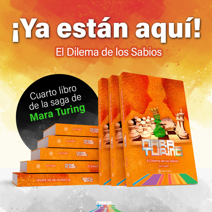 MaraTuring's tweet photo. Por fin ¡¡el cuarto libro de #MaraTuring ya está listo para llegar a vuestras casas!! ¡Qué emoción, qué alegría y qué responsabilidad 😅 ! A nosotros ya nos ha tocado la lotería. Ahora, esperemos que os guste tanto como por aquí lo ha hecho ☺️ @elpady se lo ha currado 😉 https://t.co/AFXvVkDW5v