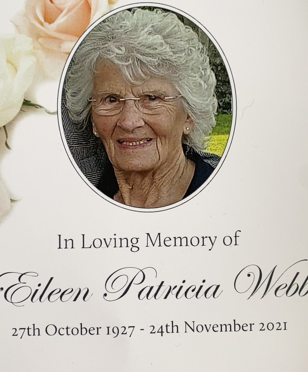 MMugeridge's tweet photo. Yesterday was my auntie Eileen funeral.  She was the piece keeper of the family. So she will be very missed and very loved. https://t.co/7r8ldb8ZB0