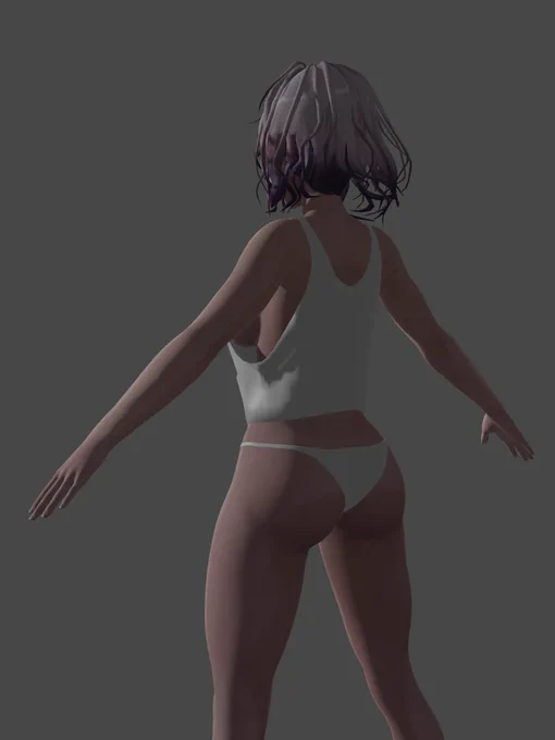 Blenderのクロスシミュでさくっと下着をつくってみる…🤤 