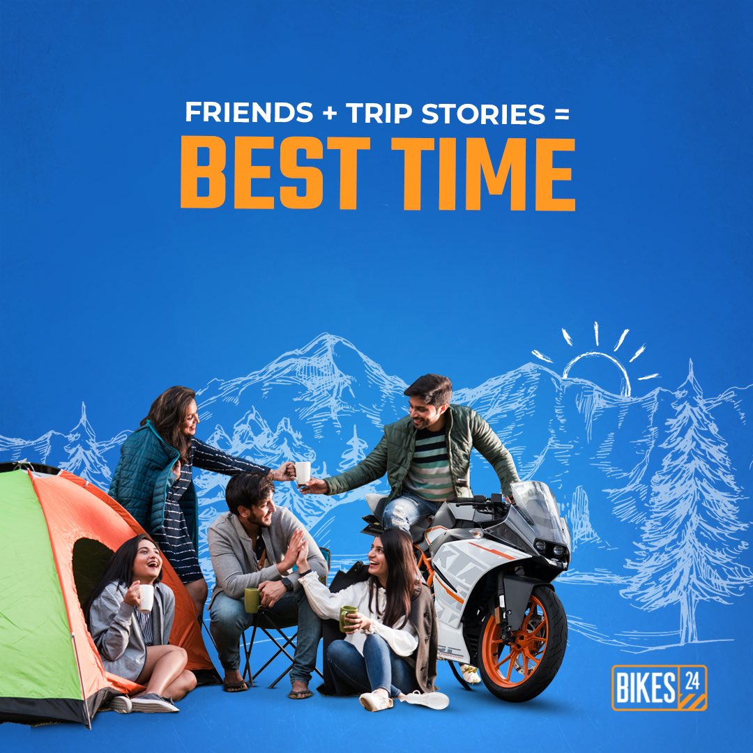 Bikes24India's tweet photo. Your partner in crime and the gossip afterwards! Get your dream bike from #Bikes24 https://t.co/uERyhbpmab