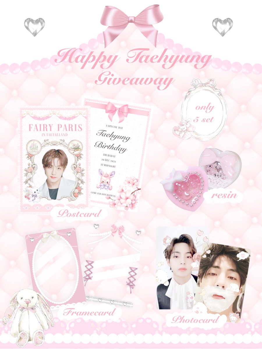 borborbell_'s tweet photo. εїз pls retweet 
(random 1 set)

⁎⁺˳ 💒 givEawAy tAehyUng dAy ꒱⸝⸝⸝

(only 5 set)

*･ﾟ📎 google form :  28 dec time: 20:20
📮ꔛ shipping 35 ฿

 - exchange pls dm 🤏🏻

(details in mention)

#HappyTaehyungDay 
#HappyBirthdayTaehyung 
#HAPPYVDAY https://t.co/cChCRFRXxF