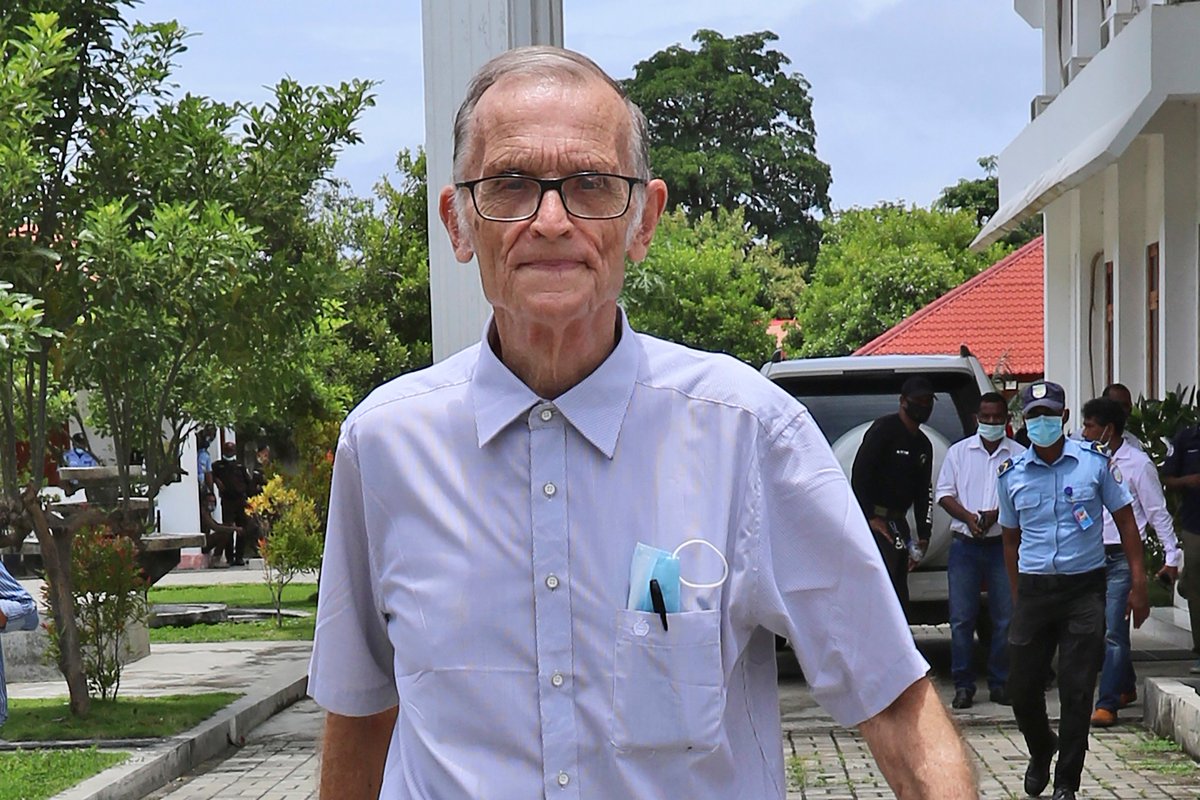 ajplus's tweet photo. An ex-U.S. priest was jailed for 12 years for sexually abusing orphaned and vulnerable children in East Timor.

Richard Daschbach abused dozens of girls at a shelter since the 1990s. The Vatican only defrocked him in 2018 and the judge reduced his sentence from the max. 37 years. https://t.co/So9r5TgRJP