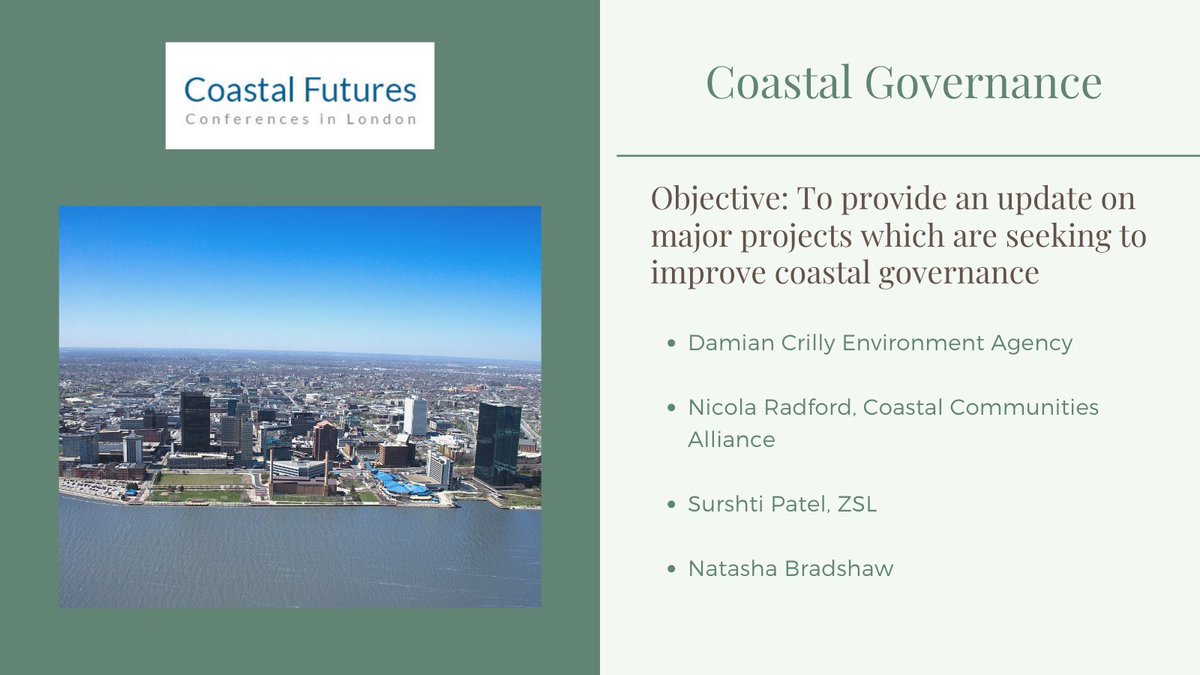 #coastalfutures22 Sessions 1 - Coastal Governance 

Registration coastal-futures.net

#CoastalGovernance #scicomm #CoastalConference