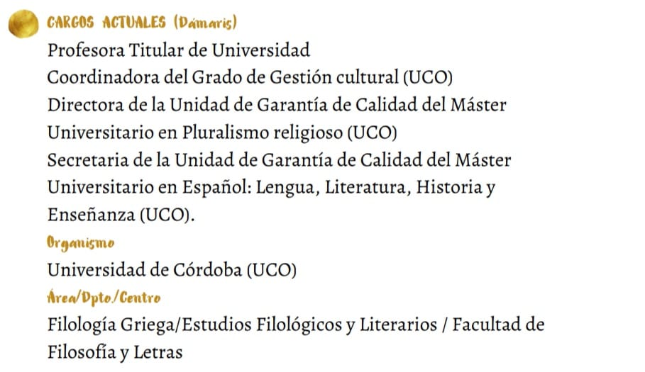 UCOGriego's tweet photo. Dámaris Romero González.
UCO (Universidad de Córdoba).
Profesora Titular de Universidad.
Del departamento de Estudios Filológicos y Literarios.

Aquí podéis encontrar un poco más sobre ella y sus proyectos. https://t.co/UPQK0XCiZY