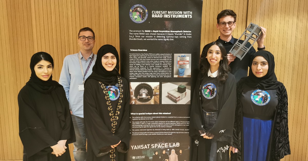 NYUAbuDhabi's tweet photo. NYUAD researchers and students worked in close collaboration with @KhalifaUni and @uaespaceagency on the UAE-Bahraini CubeSat, Light-1, which launched for the International Space Station today. 

We wish the mission great success! 👏��� https://t.co/rXOQwnJM3e