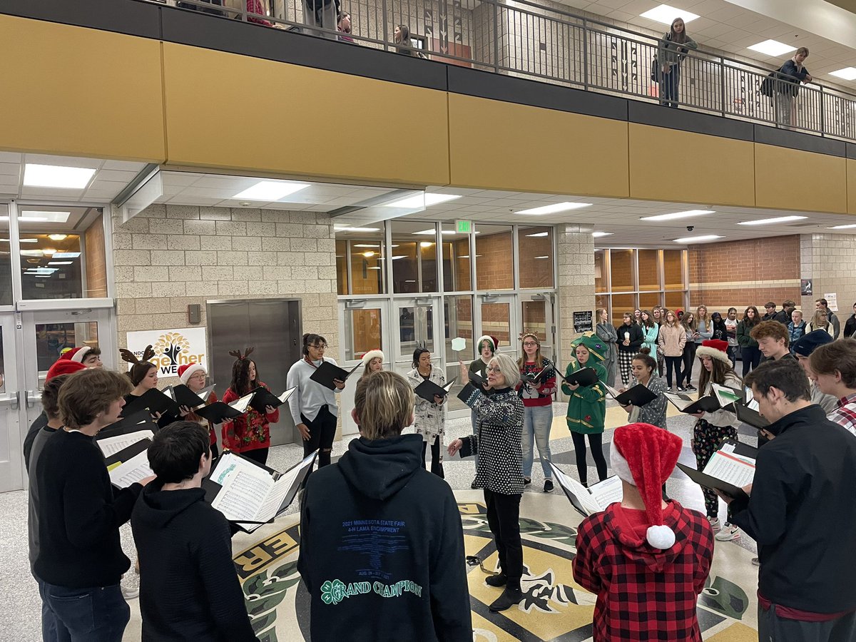 This is how we greet students and staff on the morning heading into The Holiday Season!