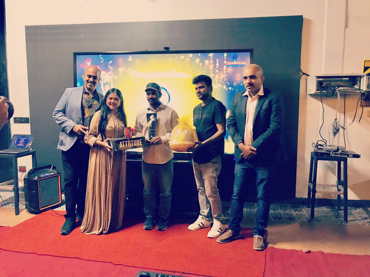 Proud to be award for best creative team as a individual performer. Thanks for Champions group for hoouring and giving me the opportunity to do more and learn more  ..

@hemamalini.nidamanuri 
@subhakarraosurapaneni 
@mgadancer 
@championsranch 

#championsranch #awardwinning