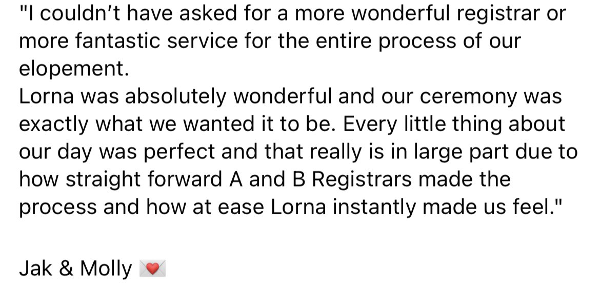 abregistrars's tweet photo. #abplace2wed #abregistrars #weddingtestimonial #argyllwedding #crearwedding https://t.co/KT2iA13oQ8