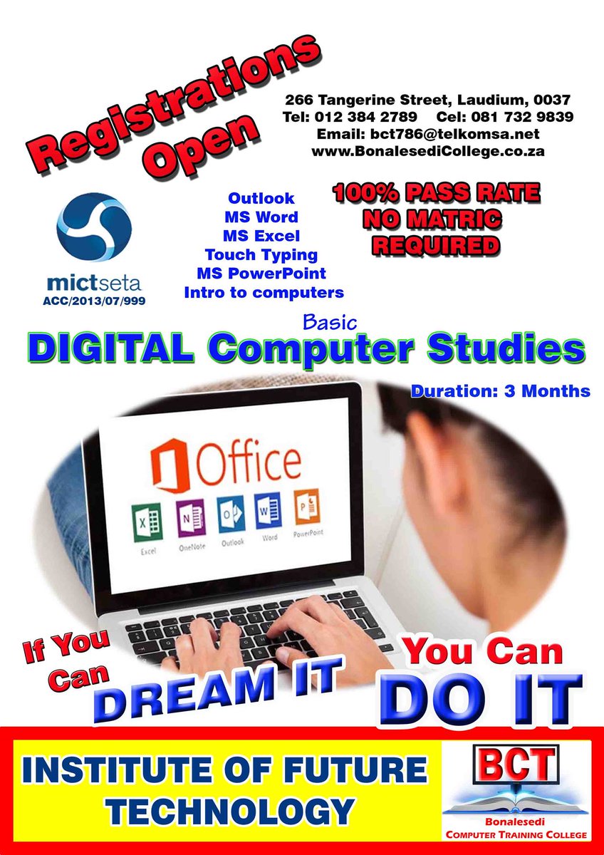 bct786's tweet image. Anyone can apply for available courses:
Training from Monday to Friday will be provided.
Affordable prices, or payment schedules can be Arranged-monthly.
Individual sessions, SETA accredited.
ALL WELCOME
@bct786 #DIGITAL #ICTBasic #Computers