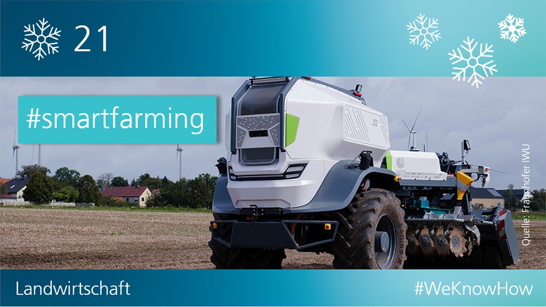 FraunhoferPolit's tweet photo. Das Projekt #Feldschwarm entwickelt #teilautonome, schwarmagierende #Feldroboter, die Böden schonen und mit #ErneuerbarenEnergien laufen. Fraunhofer IVI und @Fraunhofer_IWU arbeiten mit der @tudresden an #smartfarming Lösungen. #agtech https://t.co/ih0CrQQlYs https://t.co/DN7xqbAhWv