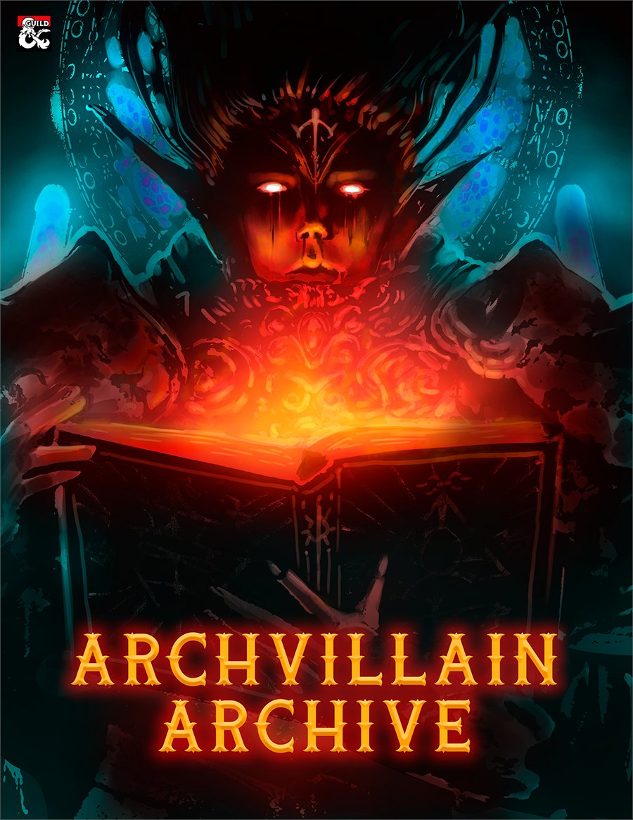 stevenpankotai's tweet image. ARCHVILLAIN ARCHIVE is now live on @dms_guild! Pick up a collection of ready-to-play Big Bads for your #DnD game. With CRs from 15-30 and both Legendary and Mythic traits, your ultimate villain awaits! Available in PDF &amp;amp; Print-on-Demand! Link in the reply 👇
#ArchvillainArchive