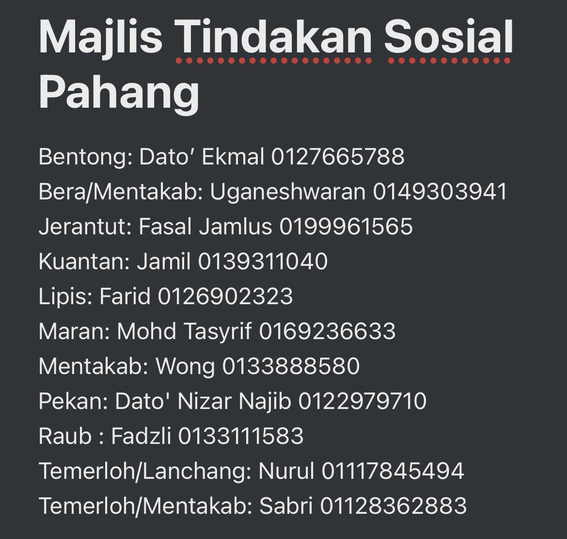 Dayangsofieaa's tweet photo. NGO team yang turun Pahang boleh reach out these numbers. These people dah biasa tolong waktu banjir &amp; selepas banjir. They know what to do. So please whatsapp or even better call. 

#BanjirDarurat #DaruratBanjir #DaruratBanjirPahang https://t.co/1IqJ3LJvhi