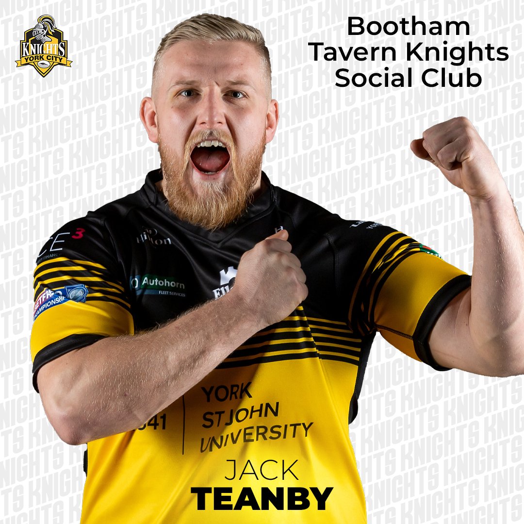 YorkRLFC's tweet photo. 🏴󠁧󠁢󠁳󠁣󠁴󠁿 Recently-capped @scotlandrl international @Jack_Teanby goes into his fourth year as a Knight and continues to be sponsored by @BoothamTav Knights Social Club!

#WeAreYork⚔️ https://t.co/uNtF4eJTAo