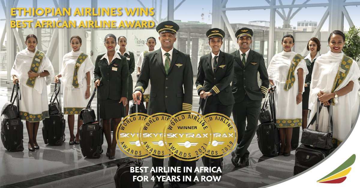 For Four years in a row, Ethiopian has remained the winner of the ‘Best African Airline Award’ from Skytrax, which many describe as “the Oscars of the aviation industry”.
worldairlineawards.com/best-airlines-…