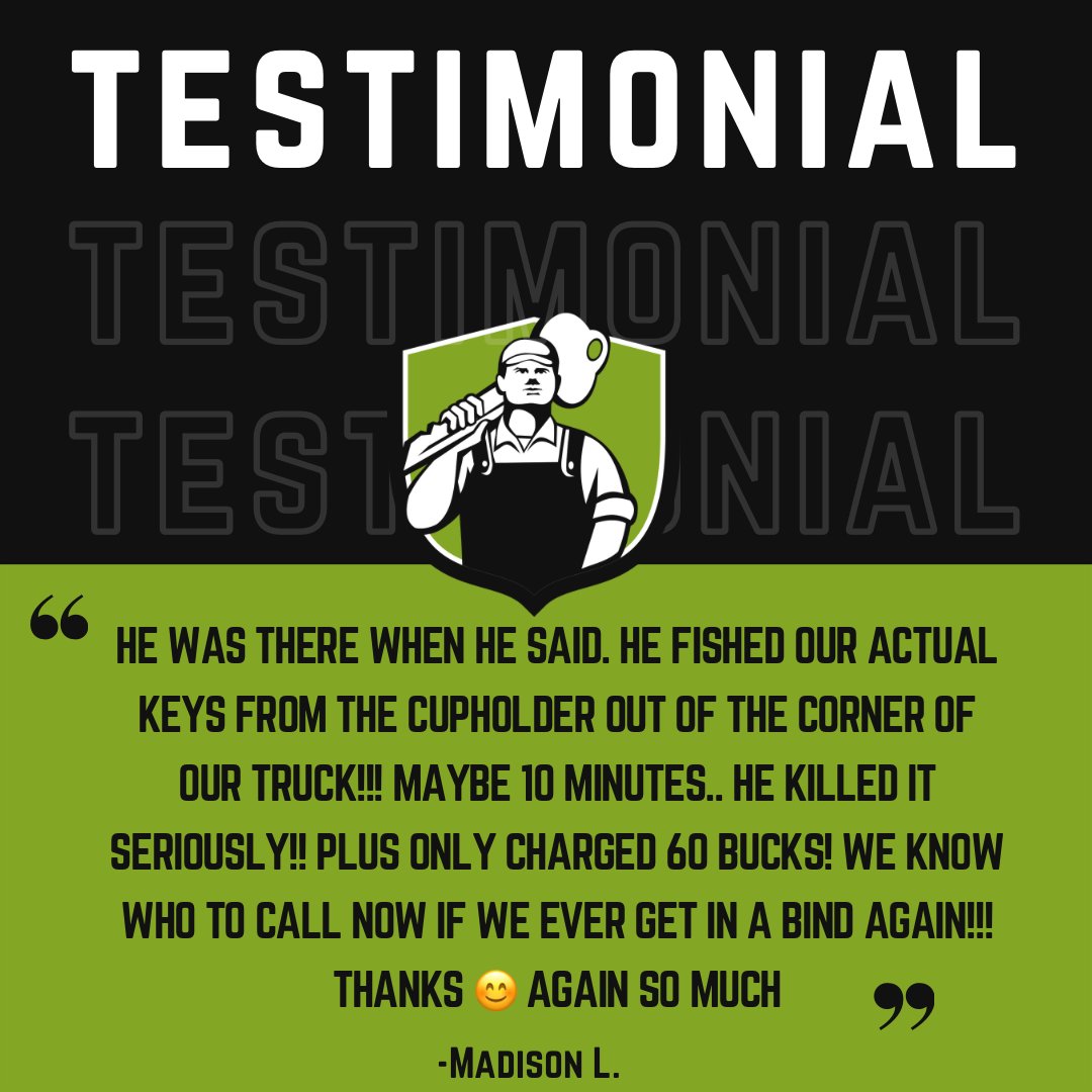TheLockman2003's tweet photo. Starting our day with a great #TuesdayTestimonial from one of our amazing customers at #TheLockman. Thank you, Madison, for this wonderful ⭐️⭐️⭐️⭐️⭐️ review. We appreciate your business and kind words. #MemphisLocksmith https://t.co/yjoHoROGnW
