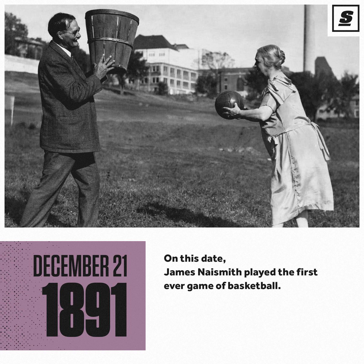 theScore's tweet photo. Basketball turns 130 years old today! 🎂 🥳 https://t.co/lqrFspSQ3S