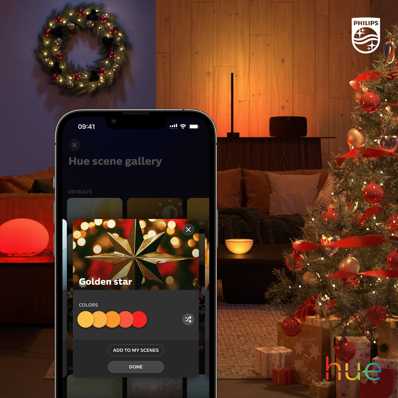 Philips Hue on Twitter: an early Christmas present? 🎁 Check out our 7 new holiday-themed scenes, specially designed give your home a festive feel. Try them out in the Hue
