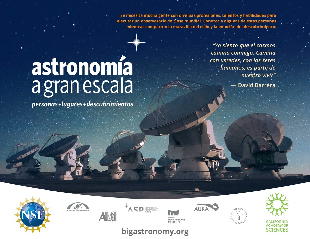 ¡El espectáculo del planetario Big Astronomy está aquí! Si eres parte de la red de planetarios y quieres promover carreras de #STEM en tu comunidad ve a buff.ly/3llckfHaprende sobre este increíble espectáculo planetario que también ofrece una variedad de actividades prácticas.
