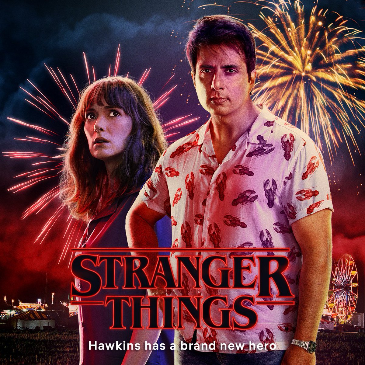 Binged_'s tweet photo. Exciting crossovers in store at @NetflixIndia for a fitting finale to 2021😋

#NawazuddinSiddiqui × #SquidGame

#SimaAunty × #SexEducation

#SonuSood × #StrangerThings

#Dhamaka × #BiswapatiSarkar

#TanmayBhat × #JagameThandhiram

And the most exciting 
#ShehnaazGill × #Lucifer https://t.co/kLfnffw3OW