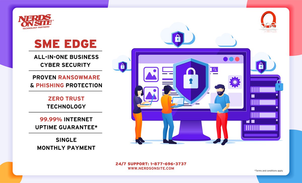 nerdsonsite's tweet image. #Ransomware &amp;amp; #Phishing protection that works? #nerdsonsite has your back. Don&apos;t blame the user, get the technology. Backed by proprietary Zero Trust technology. Designed for businesses with a simple monthly payment. 

#Business #SME #SMB #SmallBusiness #Technology #CyberSecurity
