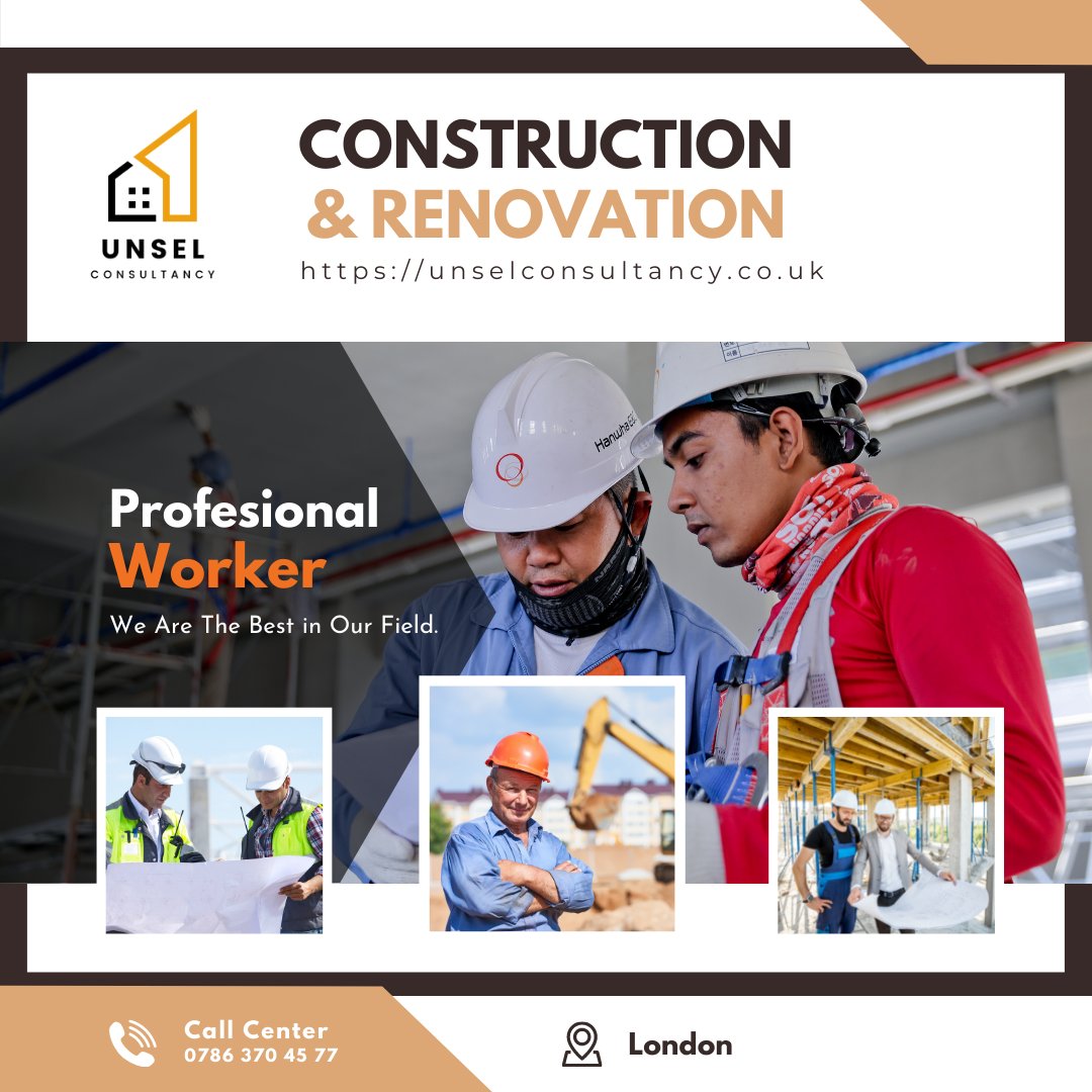 UnselUK's tweet photo. With our expert technical staff and qualified teams, you can solve all your construction works with us.

#Renovation #Construction #Subcontractor #Paint #Parquet #Ceramic #Extension #Door #Window #Plaster #Drywall #FlooringCovering #Wallpaper #Assembly #KitchenFitting #Handyman https://t.co/dSyZvk1vkv