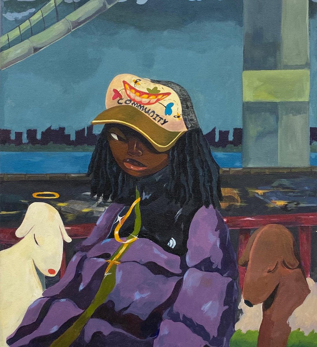 “Me n my dawg, no one else” 2021
Acrylic on Canvas.