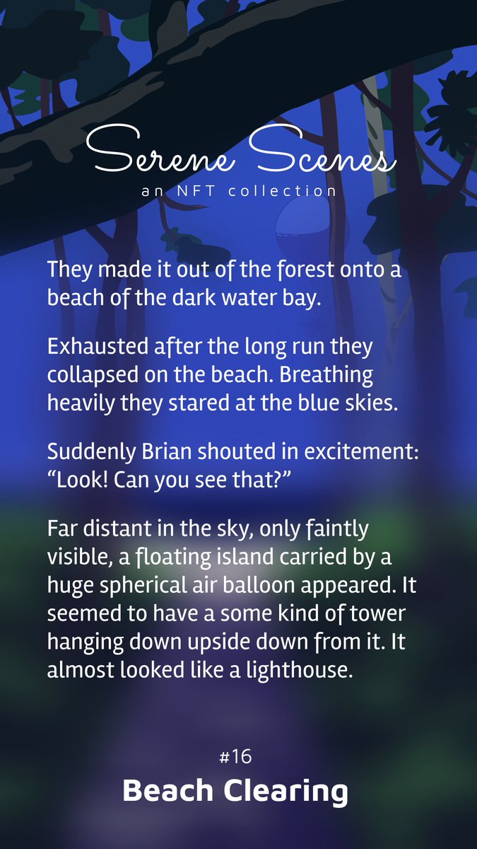 #16 Beach Clearing

A piece from the heart. With the island in the sky foreshadowing one of the stories that is living in my head for a long time with a massive amount of world building. 

Hopefully it will come to fruition in the upcoming years.
opensea.io/assets/matic/0…

#nftart