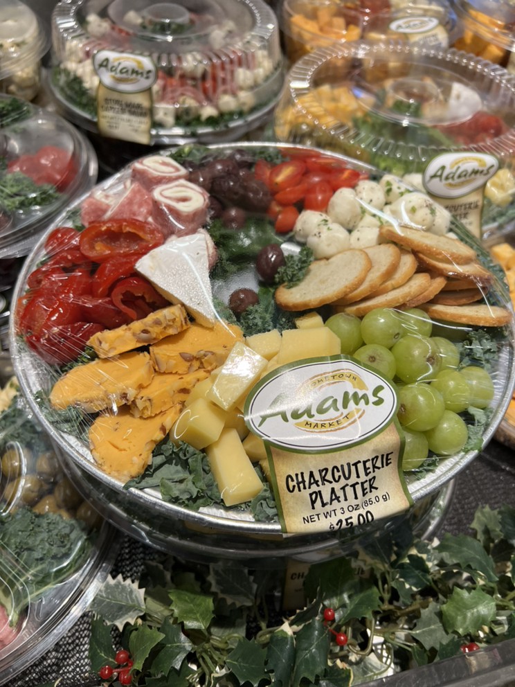 AdamsMarkets's tweet photo. Holy Charcutes!
Make it easy to get cheesy this weekend with our yummy charcuterie sets like this one in #MilfordCT. 🧀 
#BakedBrie #AntiPast #Charcute #HolidayApps https://t.co/BExjLEiRya