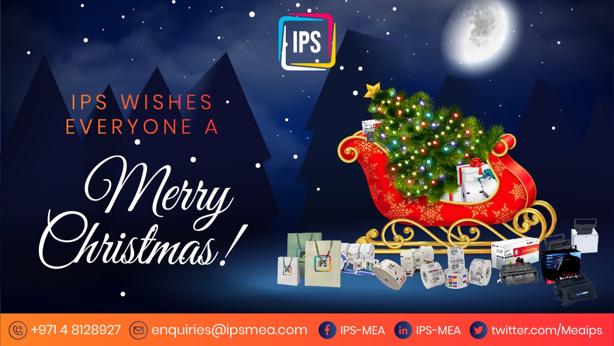 MeaIps's tweet photo. May the splendour of this festive time

bring you and your family love and happiness,

today, and for the year to come.

Merry Christmas!

#merrychristmas #merryandbright #IPS #IPSMEA #printconsumables https://t.co/k9xZ4fzHqe