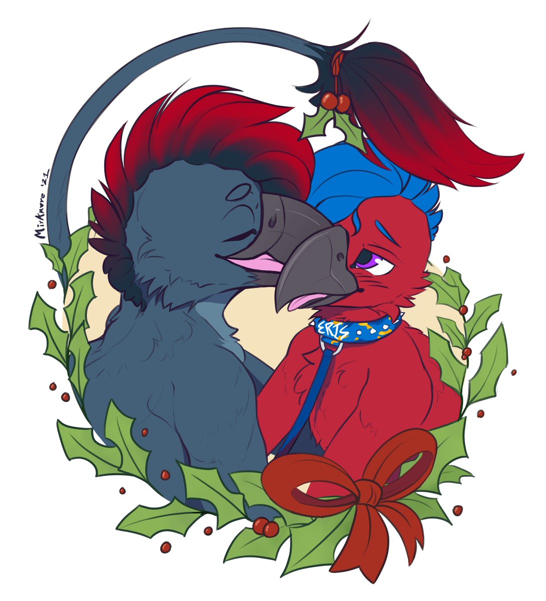 _MirAmore_'s tweet photo. Kiss a bird this holiday season! #furry #furryartist 

I choose to kiss @ErisTheBirb <3 https://t.co/4E87Ptw7ZV