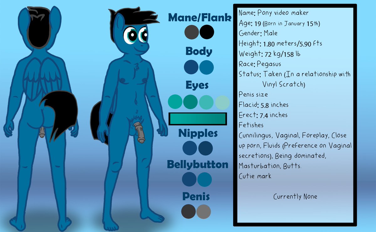 lewdvideomaker's tweet photo. Here is my reference sheet detailing all the juicy info about me. In case you want to draw me something lewd, be sure to tag me (@lewdvideomaker) so I'm able to see and retweet your fan art!

Until then, keep on being lewd! 😉

#mlpnsfw #clop #nsfwmlp https://t.co/IHpnHkOQ0n