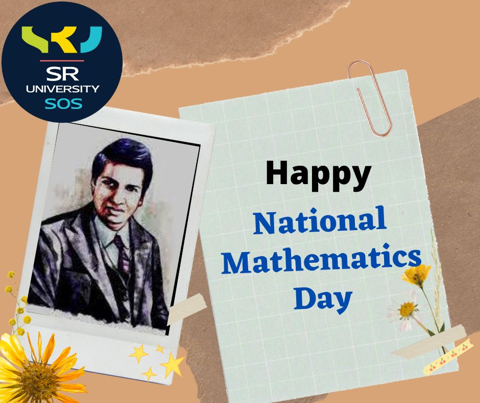 SchoolofScienc9's tweet photo. 22 December marks the birth anniversary of Indian Mathematician, Srinivasa Ramanujan and his contributions in the realm of mathematics.
Happy National Mathematics Day
#sruniversity, #sossruniversity, #eeesruniversityindia #iotce, #sruschoolofagriculture, #ecesruniversity #SRiX https://t.co/O21o5LUbgg
