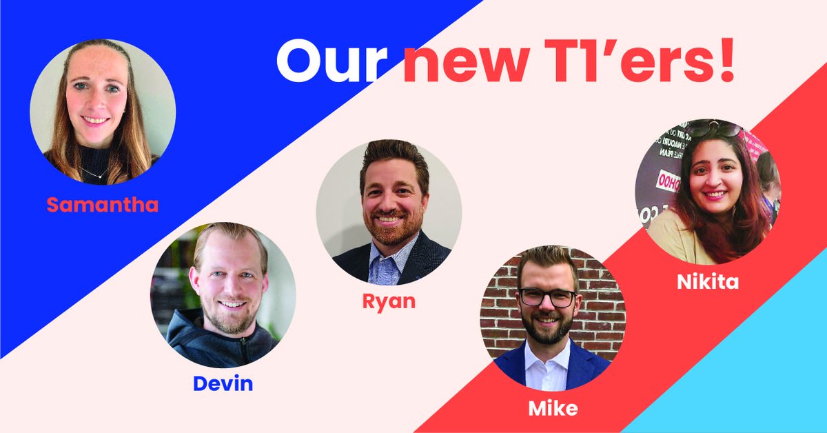 We are rounding out the year with a great new group of T1'ers! Help us welcome Samantha Bisnaire, Account Manager, Devin Gray, Account Director, Ryan Pasquale, Sr. Manager, Sponsorship Strategy, Mike Kutti, Manager, Sponsorship Strategy, and Nikita Chandiramani, Account Manager!