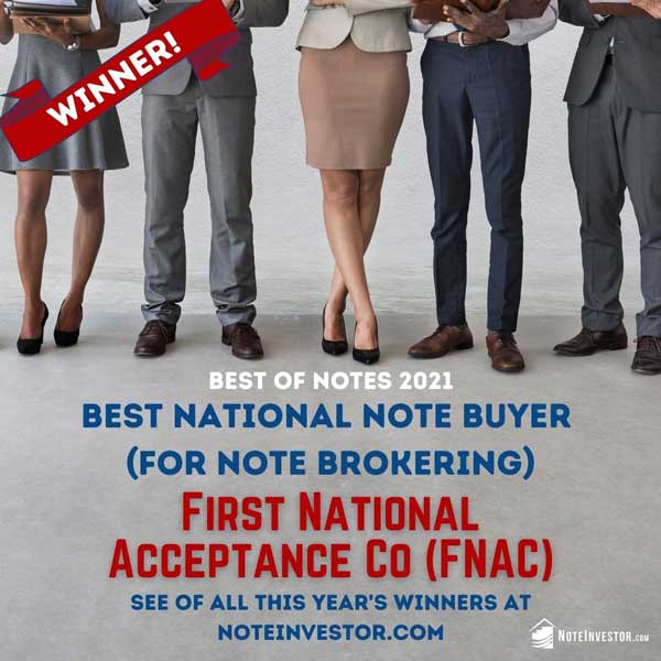 TracyZRewey's tweet photo. Congrats to First National Acceptance Co. for their title of Best National Note Buyer in the Best of Notes 2021 Poll. See all the winners and nominees for the Best of Notes 2021 at https://t.co/fdBS6Thgnz

#BestNationalNoteBuyer #BestOfNotes #FNAC #FirstNationalAcceptance https://t.co/VOUtxwQNjF