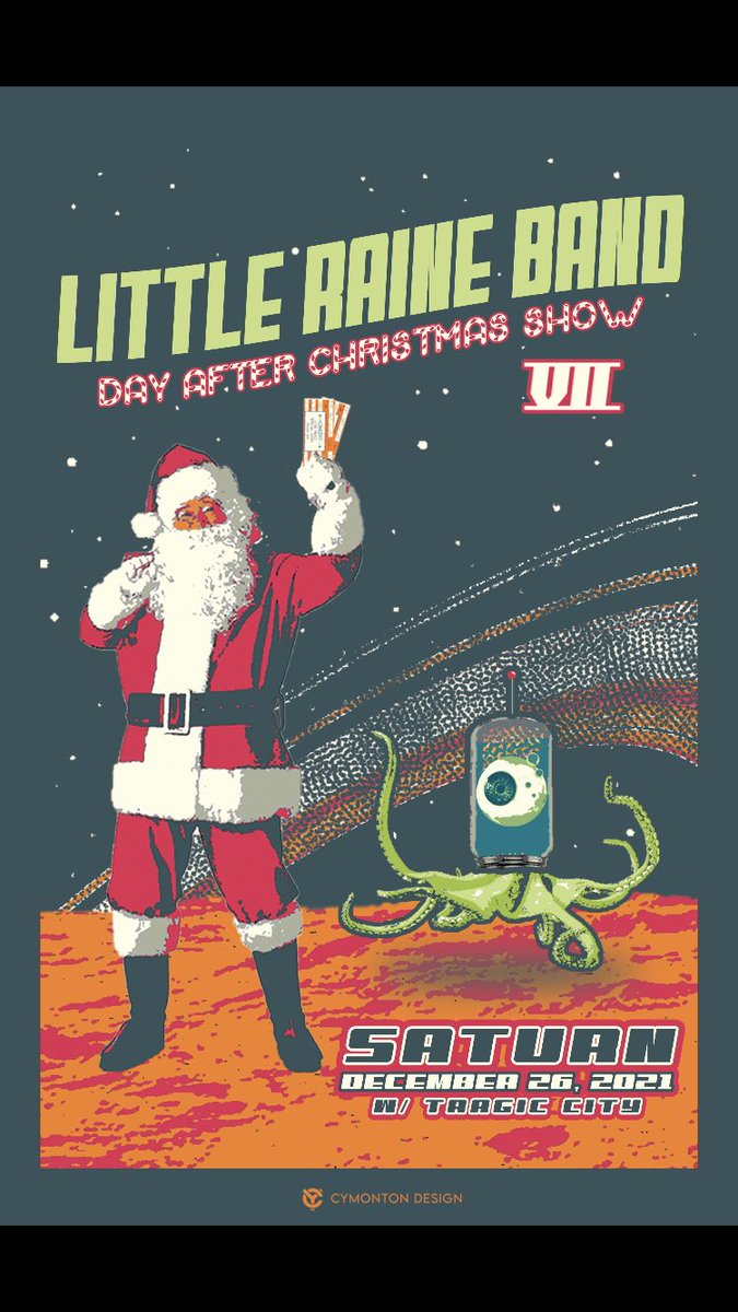 Birmingham, we’re looking forward to another great Day after Christmas throw down with Tragic City @SaturnBham 12/26! Poster art: @smilingkillah