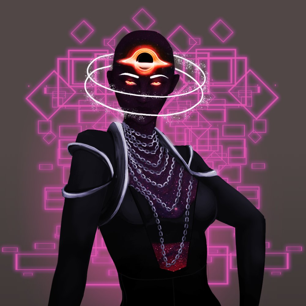 FTLSNFT's tweet photo. The rarest of them all - ⚫️Black Hole⚫️ - there are only 40 in the whole collection and today we had 4 of them changing owners - 10% of the supply - all top 100 rarity! Fatales on the rise!🚀 https://t.co/08vVaPTNBB