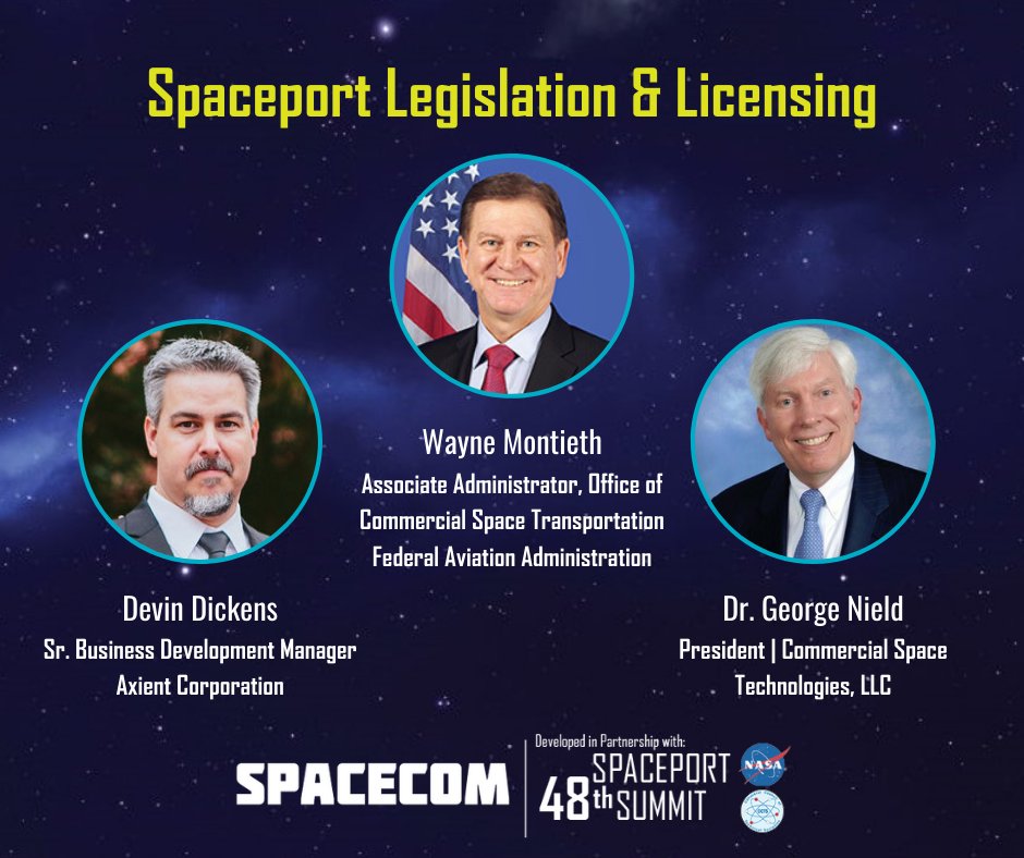 SpaceComExpo's tweet image. TRACK SPOTLIGHT: ENABLING SPACE COMMERCE -  Hear from the FAA, the National Space Council, International agency leaders, &amp;amp; more on how they are collaborating and powering the future of commercial space. #SpaceportSummit #SpaceCongress #spacecomexpo #SpaceCom #NASA #NASAKSC #CCTS