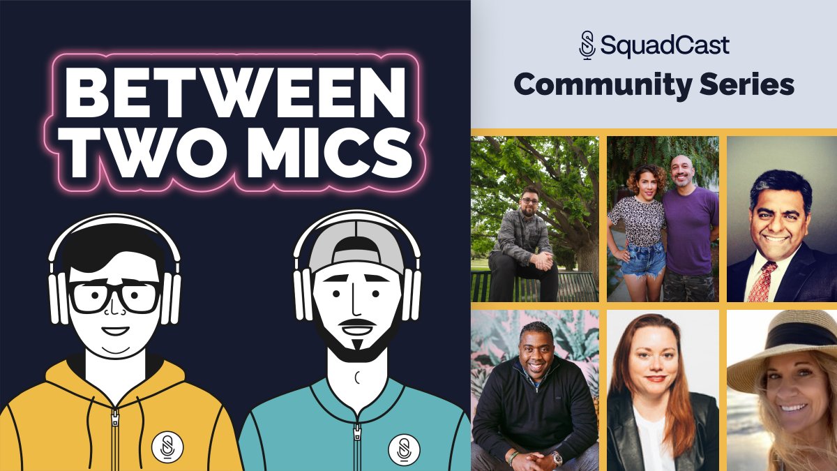 SquadCastFM's tweet photo. Hello, Tuesday! It's time for the second Community interview episode of Between Two Mics.

Featuring:
@PodcastSkraps 
@GenderSexInfo 
Paige Friend
@randywilburn 
@TheNeuroNerds https://t.co/fxyFIKtdeV