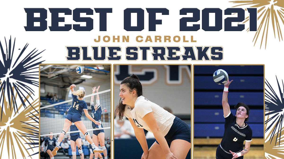 Our Best of 2021 series begins with <a href="/JCU_VB/">John Carroll Volleyball</a>! It was a year filled with milestones for the Blue Streaks: 

⚡️ 2,000 assists for Ally Bartolone
⚡️ 1,000 kills for Cassi Calamunci
⚡️ 1,000 digs for Anna Coughlin 

Looking forward to more fun with JCU Volleyball in 2022!
#StreakUp ⚡️